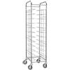 Carrello inox portavassoi. Capacità 12 vassoi. Dim.cm. 52x62x185h