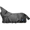 HKM 10967 - Telo antipioggia rimovibile, impermeabile, coperta per cavalli, colore nero, 145