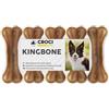 Croci King Bone, Snack premio masticativo per cani in pelle bovina, dental stick per la pulizia dei denti da 7,5 cm, 5pz x 25g