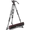 Manfrotto MVK608TWINGA Nitrotech Testa Fluida per Riprese Video con Treppiede a Doppio Tubo in Alluminio con Stella a Terra per DSLR, Fotocamere Mirrorless, videocamere e Cinecamera, Portata 8 kg