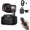 OBSBOT Tiny 2 Telecamera PTZ 4K alimentata AI, 1/1,5, CMOS 4X, messa a fuoco più veloce, USB 3.0, 10 volte più veloce, controllo vocale, con Tiny Smart Remote 2