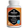 Vitamaze - amazing life Vitamina B12 500 mcg Alto Dosaggio Metilcobalamina Pura, 180 Compresse Vegan Fornitura 6 mesi per l'ingestione Orale, Qualità Tedesca, Naturale Integratore senza Additivi non Necessari