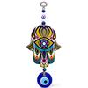 MYSTIC JEWELS - Hamsa della Mano di Fatima in Legno con Occhio Turco per buona Fortuna e energia in casa
