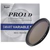 Kenko Filtri neutri PRO1D SMART VARIABLE NDX ND3-ND450 77mm, per la registrazione video, regolazione dell'intensità luminosa, regolazione continua ND3~450, KE02-PSM1N77