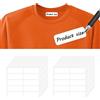BOXOB 120pz Etichette Personalizzate per Vestiti, Etichette Personalizzate Scuola Etichette con Nome per Vestiti per Scuola Casa di Cura Asilo Nido Etichette in Tessuto (Bianco)