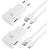 Mijun 2-Pack Caricatore USB con Cavo Ricarica Rapida per Samsung GalaxyS8 S9 S10 S20 S21 FE S22 S23 Plus Note 8 A13 A14 A20 A50 A53 A54 Caricatore Cellulare, Caricabatteria con 1,5m Cavo USB Tipo C