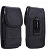 ABCTen Fondina Cellulare Cintura per Samsung Galaxy A40, Xiaomi Redmi 7A Verticale Custodia Nylon Cover con Clip in Metallo, Nero