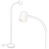 BRILONER - Lampada da terra, piantana, lampada da pavimento, pulsante a pedale, illuminazione indiretta, Interruttore a pedale, soggiorno, lettura, 9W, 1275x210mm (AxD), metallo, colore bianco