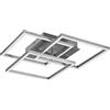 RL LIVE YOUR LIGHT Reality, Plafoniera, Mobile incl. 1 x LED,SMD,27,0 Watt,2700-6000K,3200 Lm. Finitura: Metallo, Nichel opaco L:39,0cm, L:42,0cm, A:10,0cm Comando a distanza,Dimmer integrato,
