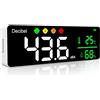 SURLABA Fonometro Digitale Montato a Parete, 3In1 Misuratore di Decibel 30-130dB, Tester del Volume Rumore Audio con Temperatura e Umidità, Schermo LCD 11, Sound Monitor per Casa, Camera Bambino, Biblioteca