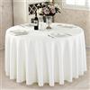 Lukery Tovaglia Rotonda Lavabile, Tovaglia Antimacchia Colori Solidi Tovaglia, Durevole Tovaglie per Protezione Tavolo per Casa Ristorante Partito (Diametro 260cm,Beige)