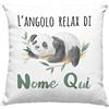 Vulfire Cuscino da personalizzare L'angolo del Relax, Idea Regalo di Compleanno Originale, Per Lui e Lei, Frase Divertente, Arredamento Casa, Arredo Divano Letto - con Imbottitura (40_x_40_cm, Donna)