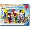 Ravensburger - Puzzle Bambini 4 Anni 2x24 Pezzi, Spidey - Puzzle 4 Anni, Collezione Marvel, Include 2 Puzzle 24 Pezzi, Giochi Educativi, Idee Regalo