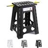 HOUSE DAY Sgabello Pieghevole Nero 46cm - Portatile, Passo, Kick, Bagno, Poggiapiedi Fino a 136kg