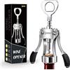 ipow Cavatappi Multifunzione Manuale Apribottiglie per Vino e Birra in Lega di Zinco con Scatola Regalo, Design Ergonomico Antiscivolo e Spirale Affilata per Bar Ristoranti