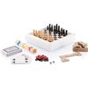 Set giochi da tavolo 5 in 1 in legno personalizzato Ferdie personalizzate o neutre