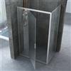 Olimpo Docce Box doccia due lati battente jade trasparente porta battente esterna