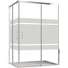 Olimpo Docce Box doccia angolare 2 lati scorrevoli serigrafato h195cm 8mm aktual frost