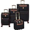 London Fog Westminster - Set di 4 pezzi, Nero, Black, (Pack of 4), Westminster - Set di 4 pezzi