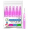 MoriVeda covolini Interdentali - Set di 12 (0,6mm) I Scovolini interdentali per un'igiene orale pulita I Funzione Push-Pull - Sviluppato con i laboratori dentali. 0,6mm
