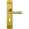 Alpertec Porta Sale Alpertec - LS in ottone lucidato per casa un corridoio porte PZ pulsante set maniglia porta guarnizioni, 32700713