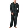 LAPASA 100% Cotone Flanella Completo Pigiama da Uomo a Quadri con Tasche e Coulisse, Set Maglia & Pantaloni M95 M Multicolore
