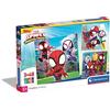 Clementoni - 25294 - Supercolor Puzzle - Marvel Spidey And His Amazing Friends - 3x48 Pezzi (Include 3 Puzzle Da 48 Pezzi) - Puzzle Bambini 5 Anni, Puzzle Cartoni Animati - Made In Italy