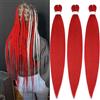 YDDM Capelli Per Treccine Africane Rosso Extension Treccine Texture Yaki Easy Install per Principianti 32 Pollici 3 Pezzi Capelli Leggeri e Naturali per Box Braids, Twist e Crochet