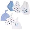 CuteOn Unisex 6 pacchi Set regalo per Drooling e Teething - 100% Cotone - Neonato Bambino Bandana Sbavare Bavaglino con Accoppiamento Beanie Caps