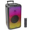 Ibiza - STREET-WAVE-MAX - Sistema di altoparlanti portatili a batteria da 600W/12 con Bluetooth, USB e microSD - Effetti LED WAVE e connessione wireless TWS - Nero
