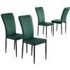 BAÏTA Poppy Set di 4 sedie, Metallo, Verde, L56.5cm, 4 unità
