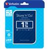 Verbatim - Usb 3.0 portatile Store 'N'Go 9,5mm drive - Blu - 53200 - 1TB