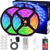 ALED LIGHT Striscia LED 10m Musicale, ALED LIGHT Nastri Led Bluetooth RGB 12V, con Controller Bluetooth + Telecomando, Strisce Led per Smartphone Android e IOS Controllo APP, per Casa, Festa, TV, Decorazione