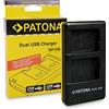 PATONA Doppio Caricabatteria USB-C per NP-FW50 Batteria Compatibile con Sony NEX-C3 NEX-F3 NEX-3 NEX-5 NEX-6 NEX-7 DSC-RX10 Mark II III IV Alpha 7 A7 A7S A7R A7II A5000 A6000 A6300 A6400 A6500
