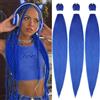 YDDM Capelli Per Treccine Africane Blu Extension Treccine Texture Yaki Easy Install per Principianti 26 Pollici 3 Pezzi Capelli Leggeri e Naturali per Box Braids, Twist e Crochet