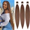YDDM Capelli Per Treccine Africane Castano Chiaro Extension Treccine Texture Yaki Easy Install per Principianti 26 Pollici 3 Pezzi Capelli Leggeri e Naturali per Box Braids, Twist e Crochet