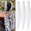 YDDM Capelli Per Treccine Africane Bianco Extension Treccine Texture Yaki Easy Install per Principianti 26 Pollici 3 Pezzi Capelli Leggeri e Naturali per Box Braids, Twist e Crochet
