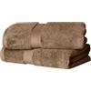 Superior - Set di Asciugamani in Cotone Egiziano 900 Grammi, 2 Pezzi, caffellatte