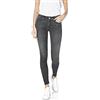 Replay Luzien Powerstretch Denim, Jeans Conico, Donna, Blu (007 Blu Scuro), 32W / 28L