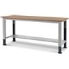 Fami Banco da lavoro in acciaio piano in faggio altezza regolabile portata 1000 Kg Dim. L.2007 x P.705 x H.740-1110 FBG02S2000R00PD