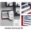 Bordogna Modulo interno a 4 cassetti per cassaforte Lorica Più 8L