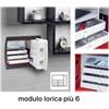 Bordogna Modulo interno a 3 cassetti per cassaforte Lorica Più 6