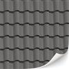 TexturKontor 3 fogli di tegole autoadesive e tegole per case delle bambole scala 1:12 (tegole nere)