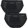 Lovable Slip da Ciclo Mestruale Flusso Abbondante in Cotone | Riutilizzabili e Assorbenti | My First Period Panties Bi-Pack Bambine e Ragazze x2, Nero, 16 Anni