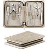 MR.GREEN Set regalo per tagliaunghie Mr. Green, kit per manicure e pedicure per manicure in acciaio inox professionale con custodia in pelle,Regali di San Valentino (Mr-6008 8 pezzi)