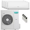 hisense Condizionatore Hisense Hi-Comfort quadri split 7000+7000+18000+24000 BTU inverter wifi unità esterna 12,5 kW codice prodotto 5AMW125U4RTA-CF20YR04G-4-17E830