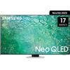 Samsung TV Neo QLED QE65QN85CATXZT, Smart TV 65 Serie QN85C, Neo QLED 4K UHD, Dolby Atmos, Alexa e Google Assistant integrati, Bright Silver, 2023, DVB-T2