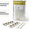 Elettrodi monouso per ecg con connettore per terminale a banana/jack - 50 pz