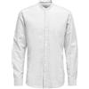 ONLY & SONS Onscaiden LS Solid Linen MAO Shirt Noos Camicia, Bianco, XXL Uomo