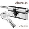 Evva Cilindro con asse rasabile Akura 44 45/30 (mm 75) 5 chiavi